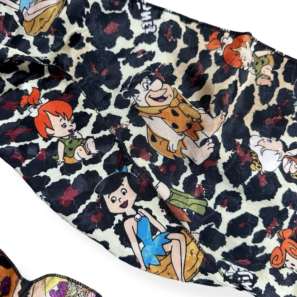 VTG The Flinstones Lot - Tie Dye Boxer Shorts Fred Barney‎ Leopard Print Scarves